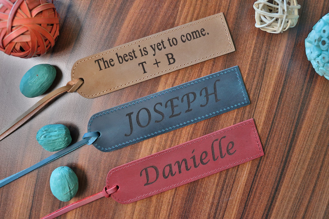 Leather Bookmarks - Blue Color-Lucasgift
