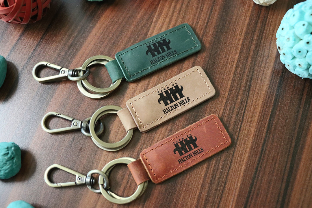 Bulk Leather Keychains for Local Government, Firefighter, Police Department Staff-Lucasgift