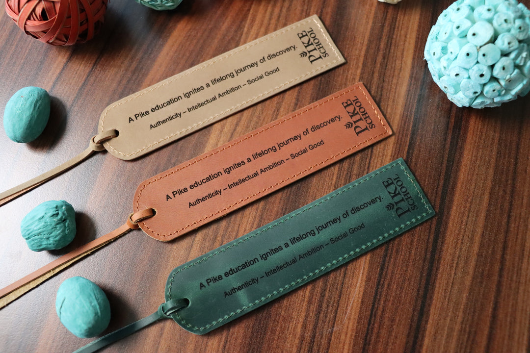 Leather Bookmark with School Logo-Lucasgift