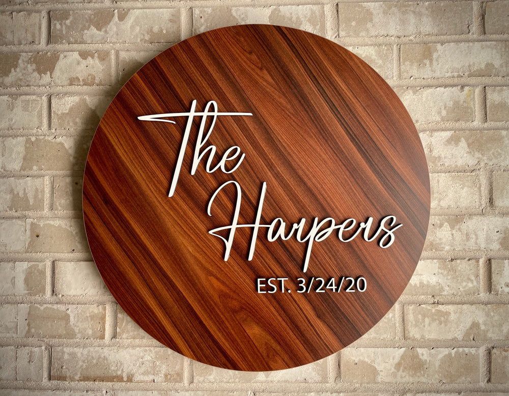 Personalized Wood Sign for Wedding, Front Door, and Events-Lucasgift