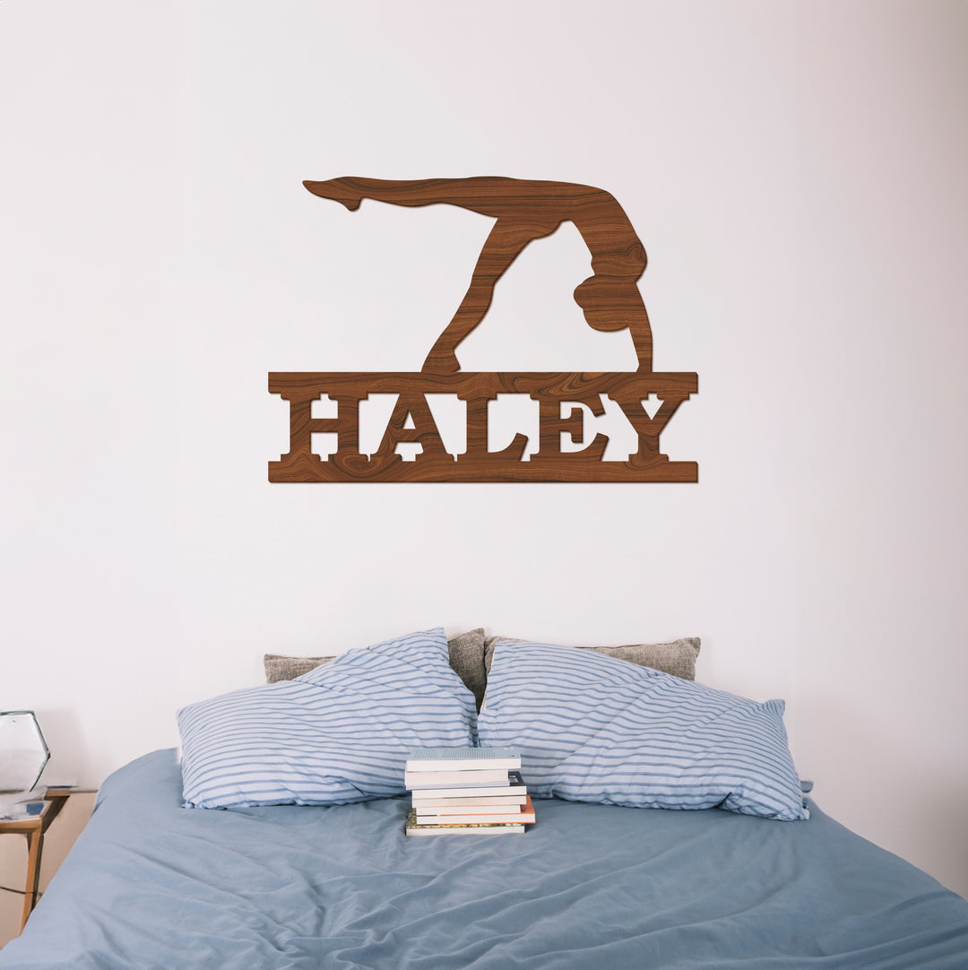 Gymnastic Wood Name Sign-Lucasgift