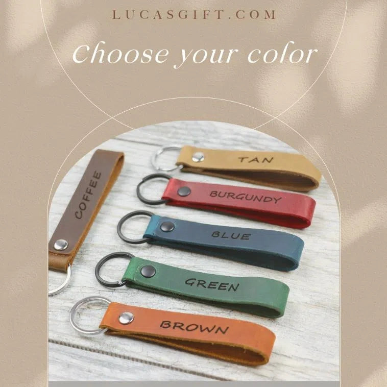 Personalized Leather Keychains Collection Cover on Lucasgift