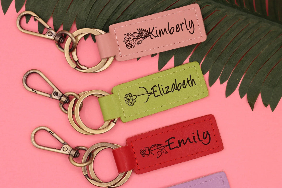 Personalized Leather Keychains For Women Collection Cover on Lucasgift