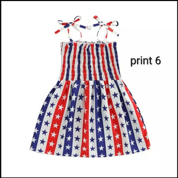 Girl Patriotic July 4th Dress-Print 6-18-24M on Lucasgift