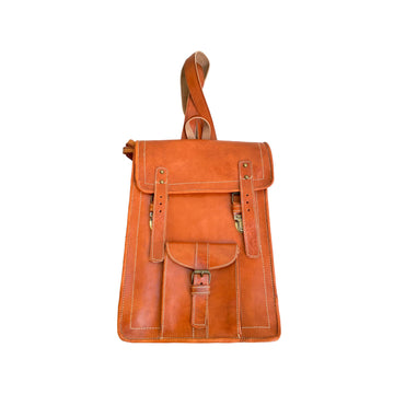 Handmade Genuine Leather Roll-Up Bag - Moroccan Crafts- on Lucasgift