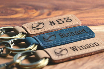 Football Keychain, Football Team Gifts, Football Senior Night Gifts, Personalized Football Gifts, Key Ring, End of Season, Football Banquet- on Lucasgift