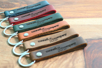 Business Logo Keychain, Custom Leather Keychain- on Lucasgift