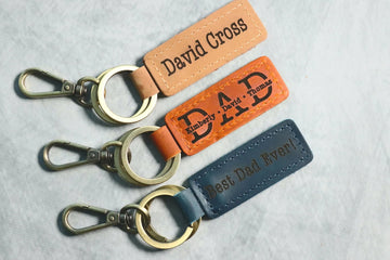 Personalized Dad Keychain, New Dad Gift, Engraved Dad Keychain, Fathers Day Keychain, First Fathers Day-Lucasgift