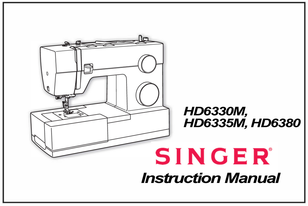 SINGER Heavy Duty 6380 Sewing Machine Operation Instruction Manual- on Lucasgift