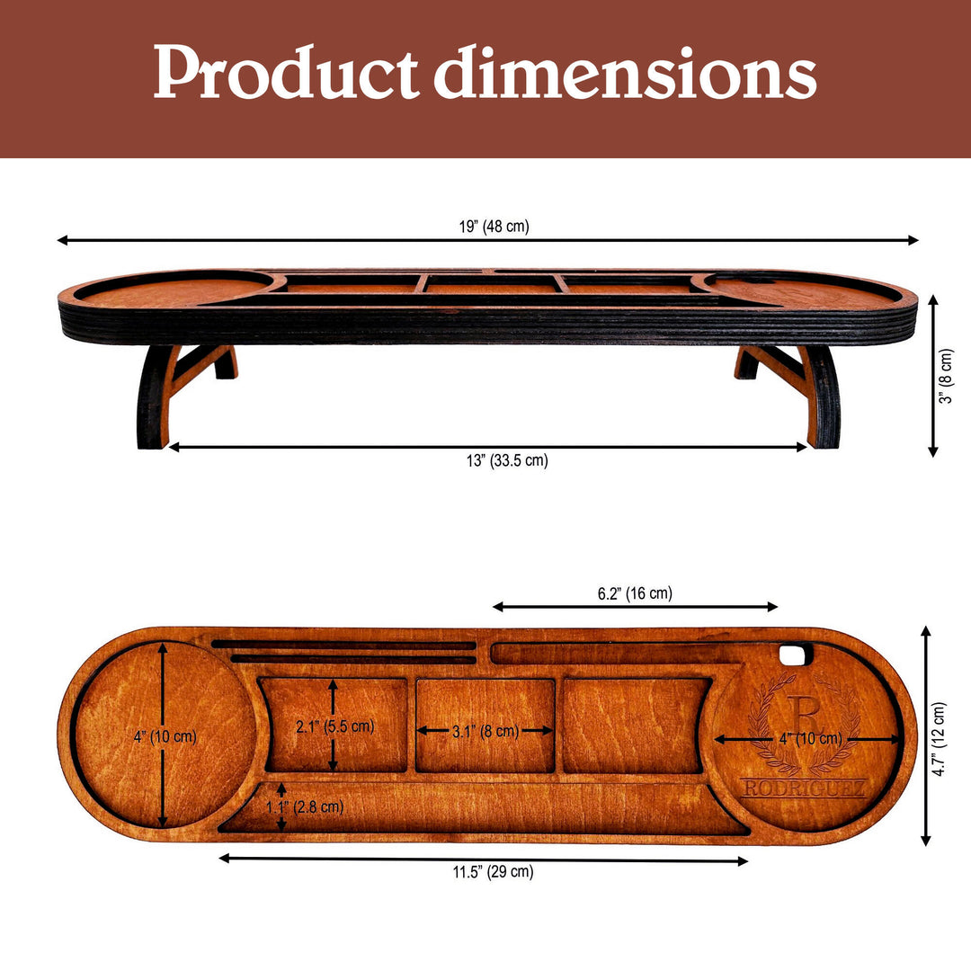 Personalized Wooden Desk Organizer, Custom Baltic Birch Office Docking Station- on Lucasgift