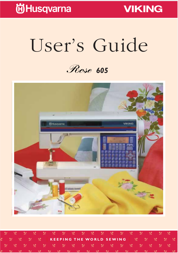 HUSQVARNA VIKING ROSE 605 Instruction Manual Users Guide- on Lucasgift