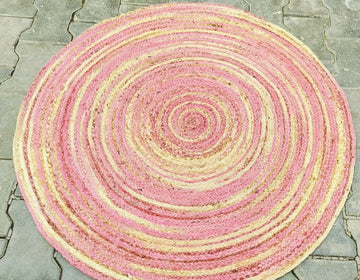 Copy of Sonia Artisan Collections | Natural Jute Scalloped Round Rug | Handmade Rustic Boho Decor- on Lucasgift