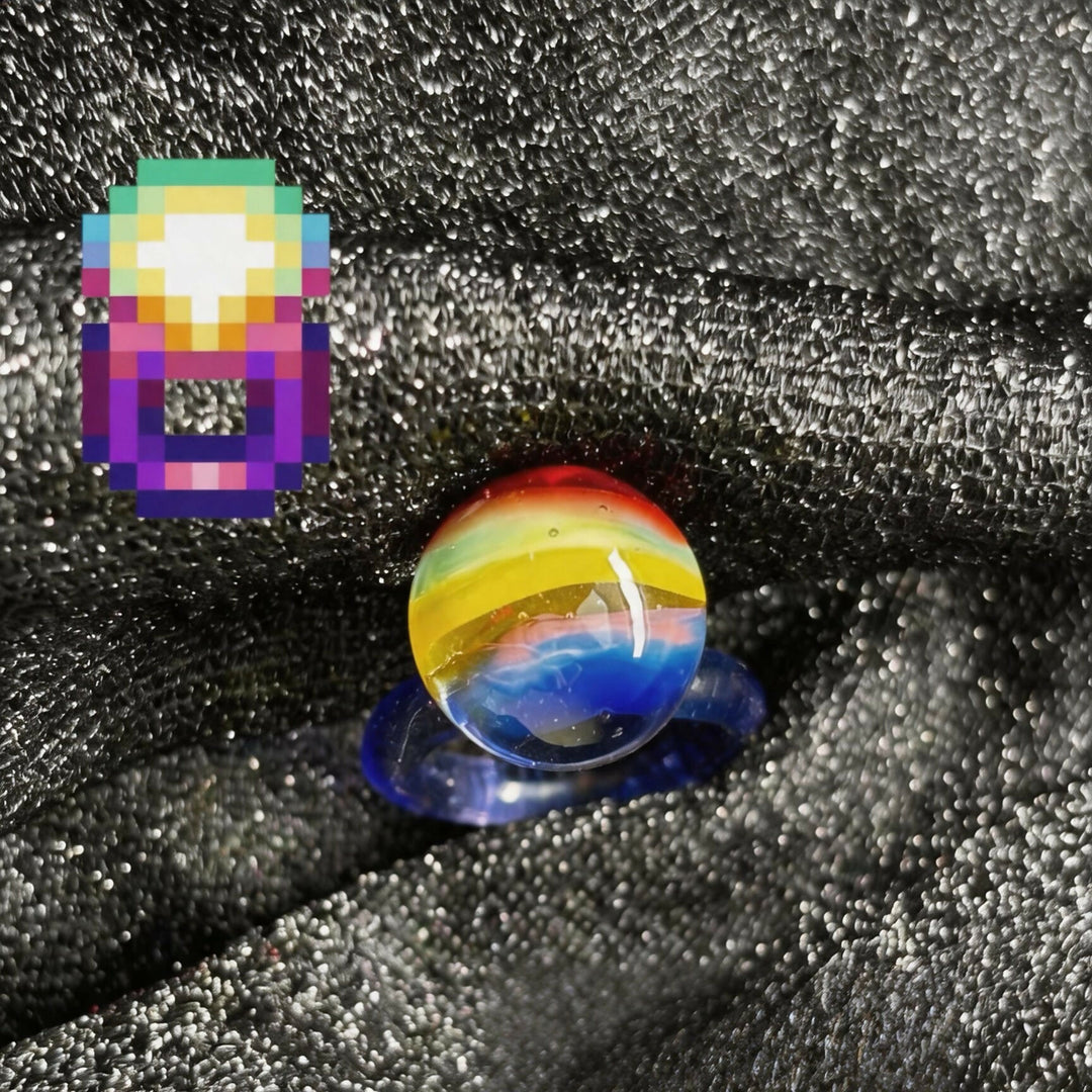 Stardew Valley Galaxy Wedding Ring - Handcrafted Glass Art Statement Ring, Gift for Gamer, Unique Rainbow Planet Ring