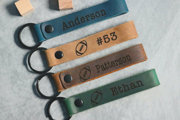 SLIM Football Keychain, Football Team Gifts, Football Senior Night Gifts, Personalized Football Gifts, Key Ring, End of Season, Football Banquet- on Lucasgift