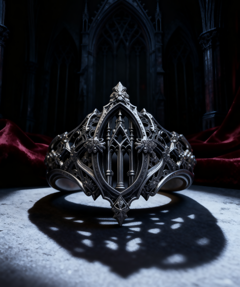 Eternal Choir Ring, Gothic Sterling Silver Cologne Cathedral, Hand-Carved Spire, Gargoyle Motifs, Altar Column Tracery, Dark Romantic Ring- on Lucasgift
