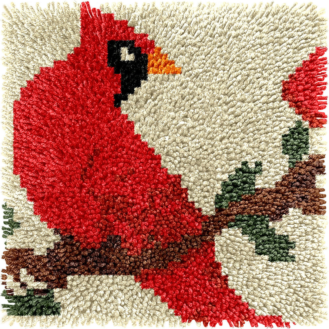 Children's Rug Making Latch Hooking Downloadable Pattern | Red Cardinal-Download Digital Pattern Only- on Lucasgift