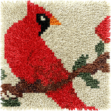 Children's Rug Making Latch Hooking Downloadable Pattern | Red Cardinal-Download Digital Pattern Only- on Lucasgift