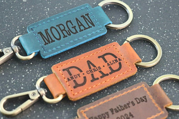 PAPA KEYCHAIN, Leather Keychain, Papa Gift, Gifts for Papa, Papa CHRISTMAS Gifts, Papa Gifts, Custom Papa Christmas Keychain, Father gift- on Lucasgift