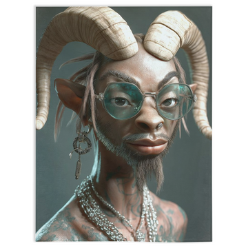 Horned Hipster-30x40 inch-Single Sided on Lucasgift