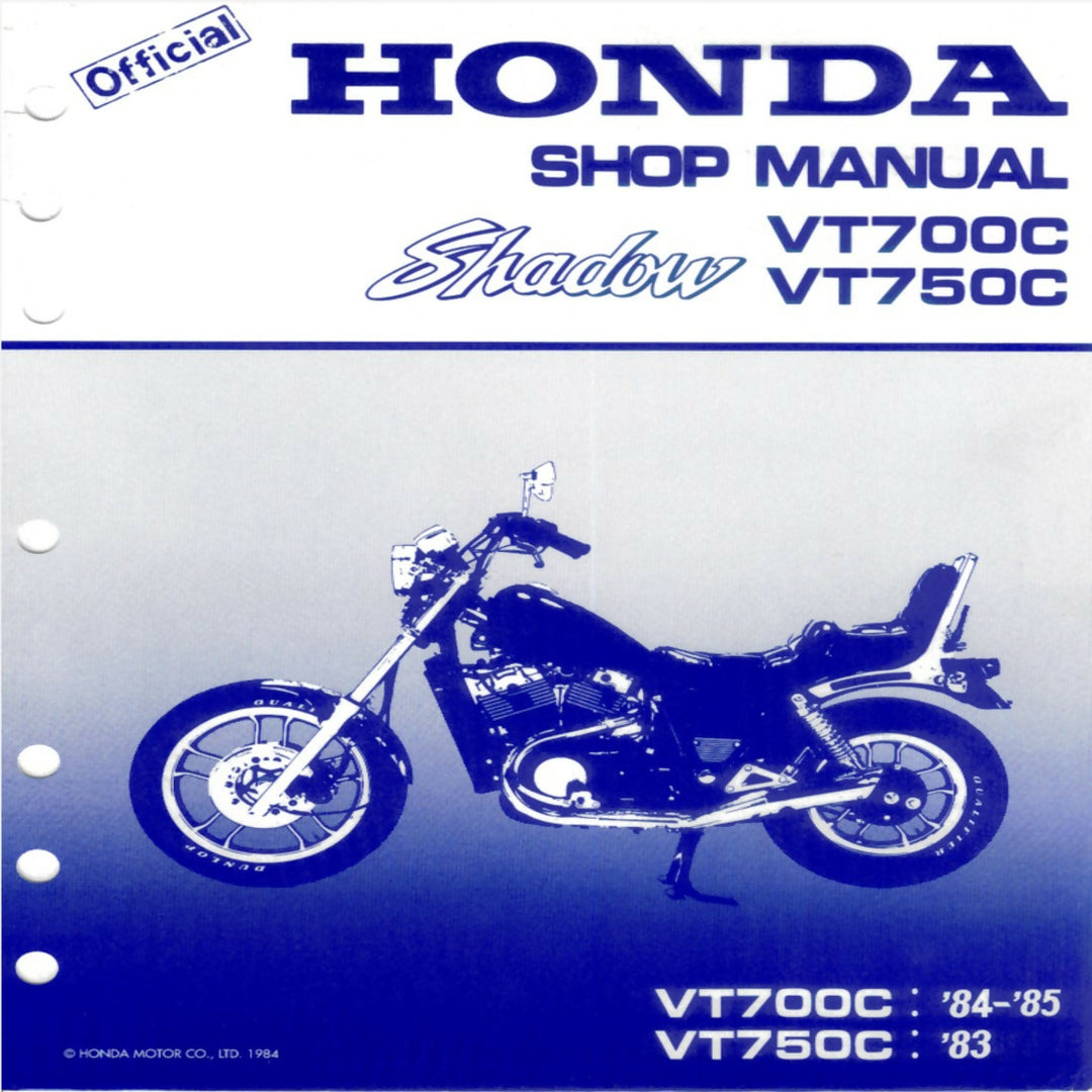 Honda VT700C VT750C Shadow Service Shop Repair Manual 83-85