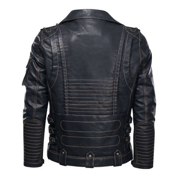 Men's Handmade Cobra Biker Leather Jacket – Premium Genuine Motorcycle Leather Jacket