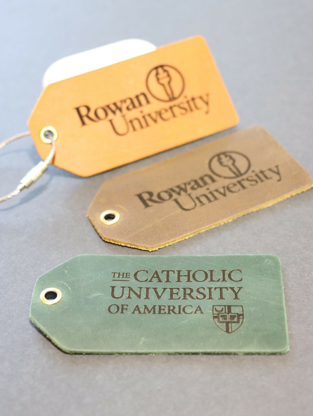 Personalized Leather University Bag Tag, Laser Engraved College Logo, Graduation Gift- on Lucasgift