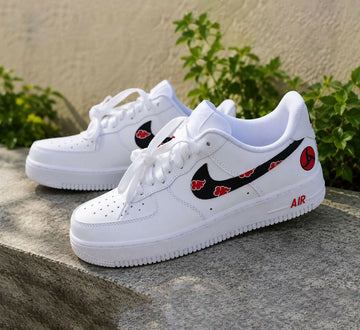 Custom Anime Akatsuki AF1 Sneakers, Hand Painted Personalized Shoes