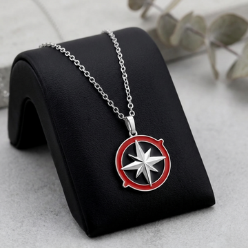 Compass necklace, engraved compass compass pendant personalized compass necklace, compass gift for her- on Lucasgift