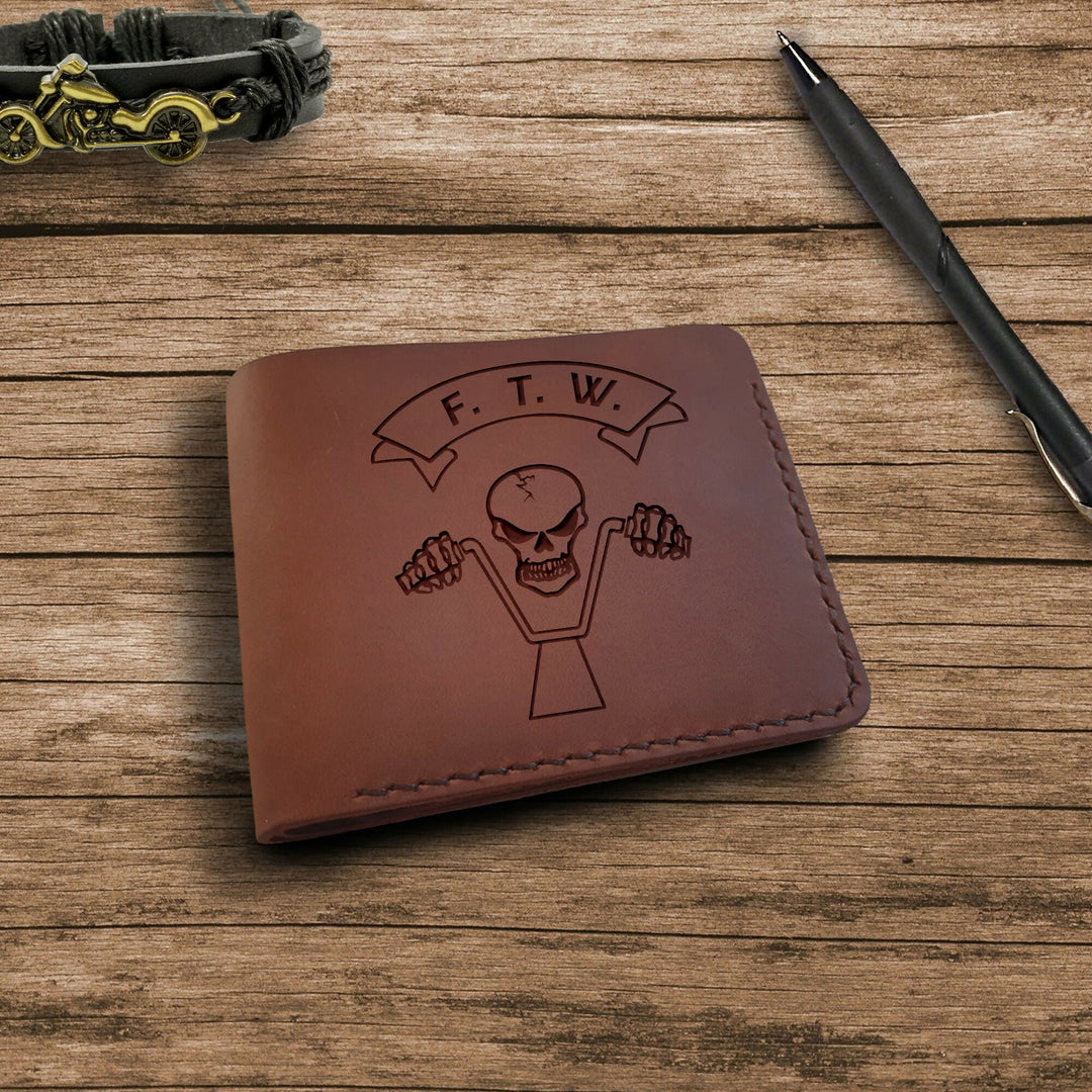 Motorcycle Gifts Personalized Wallet Motorcycle Personalized Motorcycle Gift Engraved Leather Bifold Wallet for Men Custom Slim Wallet- on Lucasgift
