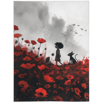 Little boy in the field-60x80 inch-Single Sided on Lucasgift