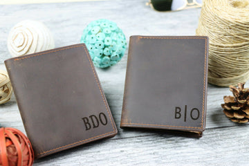 Trifold Wallet for Men, Leather, Dark Brown , Real Leather, Same Day Shipping, Free Shipping US-Lucasgift