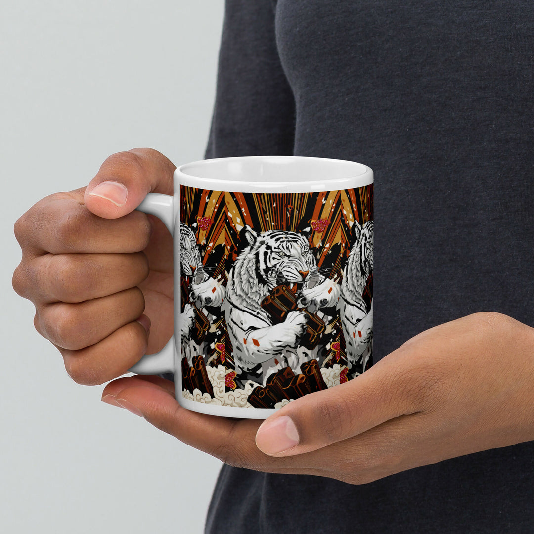 White Tiger Agung – Bold 11oz Ceramic Mug- on Lucasgift