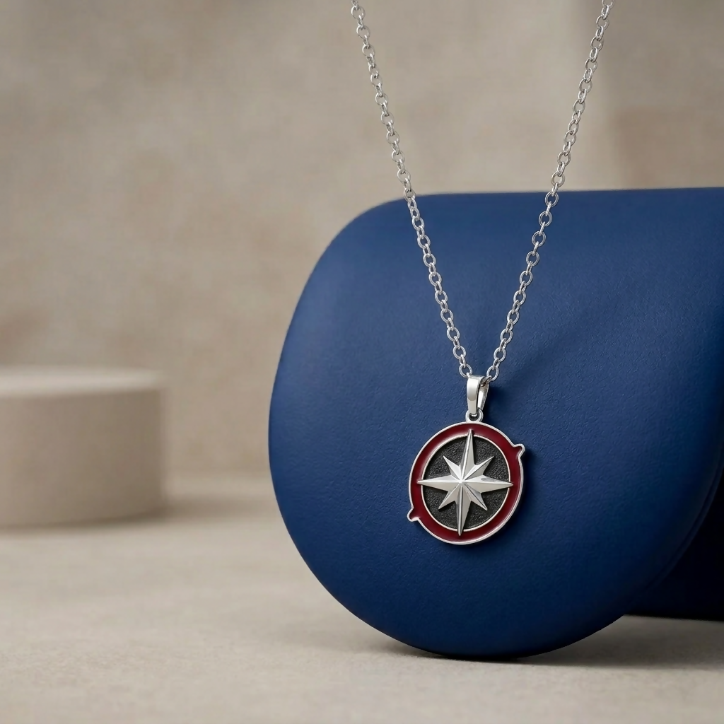 Compass necklace, engraved compass compass pendant personalized compass necklace, compass gift for her- on Lucasgift