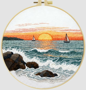 Cross Stitch Kits for Beginners |Sea (20cm with frame)- on Lucasgift