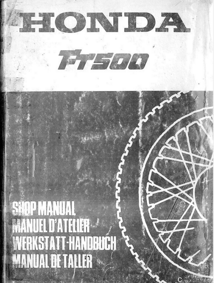 Honda FT500 PC07 (82-84) Shop Repair Manual- on Lucasgift