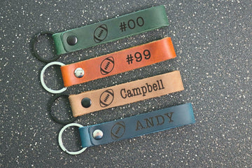 SLIM Football Keychain, Football Team Gifts, Football Senior Night Gifts, Personalized Football Gifts, Key Ring, End of Season, Football Banquet- on Lucasgift