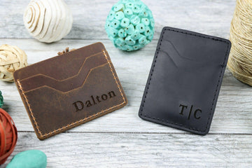 15 pcs+ Bulk Leather Card Holder , Real Leather, Same Day Shipping, Free Shipping US- on Lucasgift