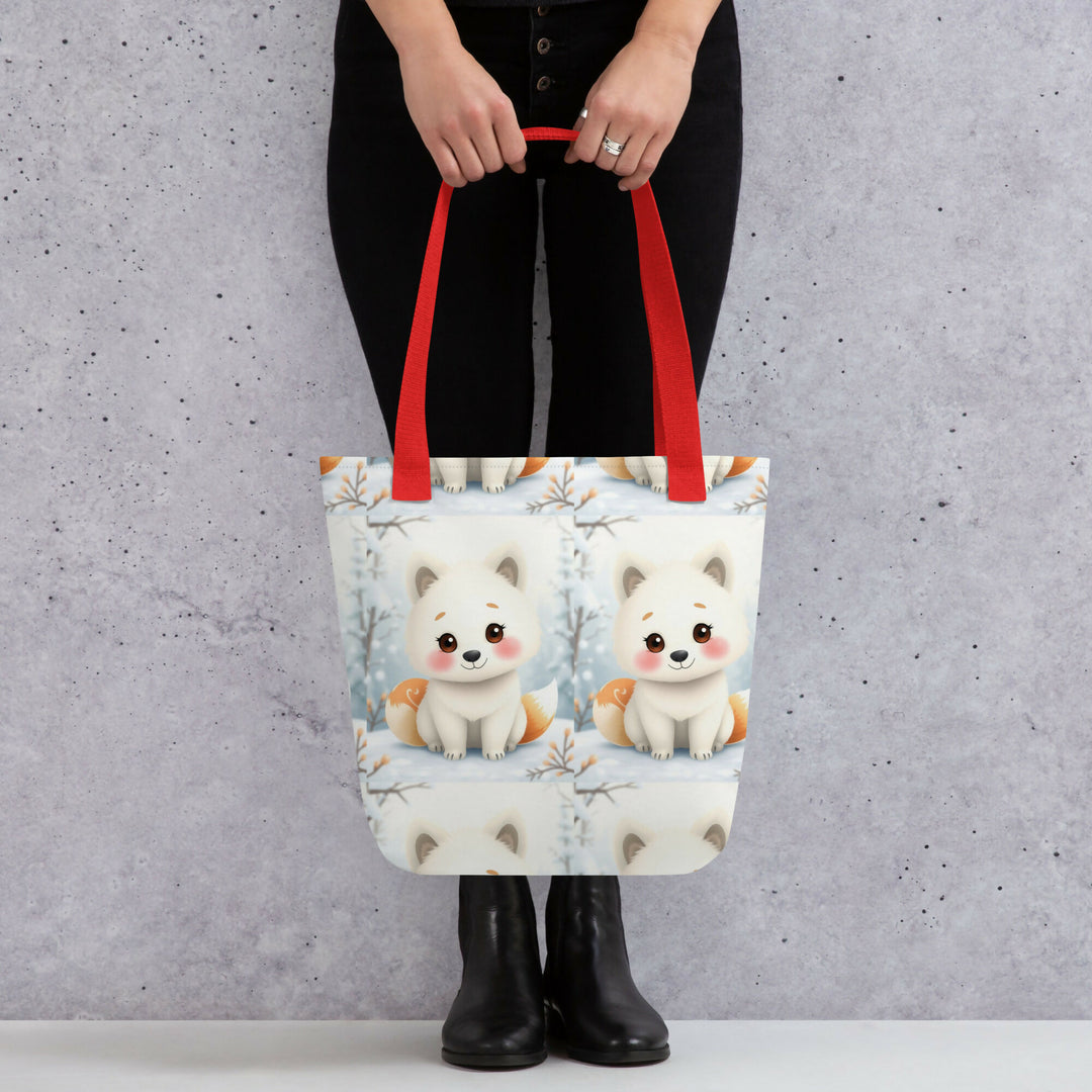 Carrying Winter Dreams – Fox Pup Tote- on Lucasgift