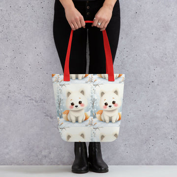 Carrying Winter Dreams – Fox Pup Tote- on Lucasgift