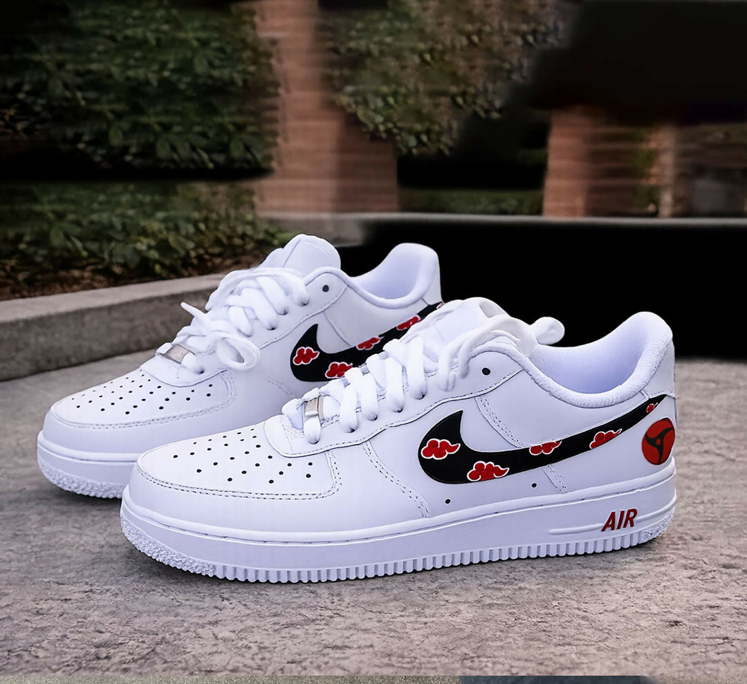 Custom Anime Akatsuki AF1 Sneakers, Hand Painted Personalized Shoes