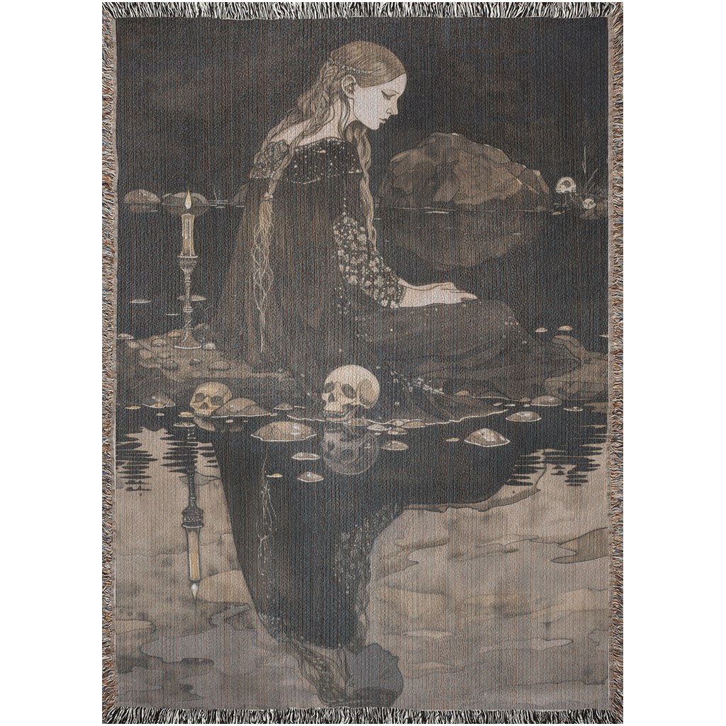 Sad girl on the lake-52x37 inch-Graphics on Lucasgift