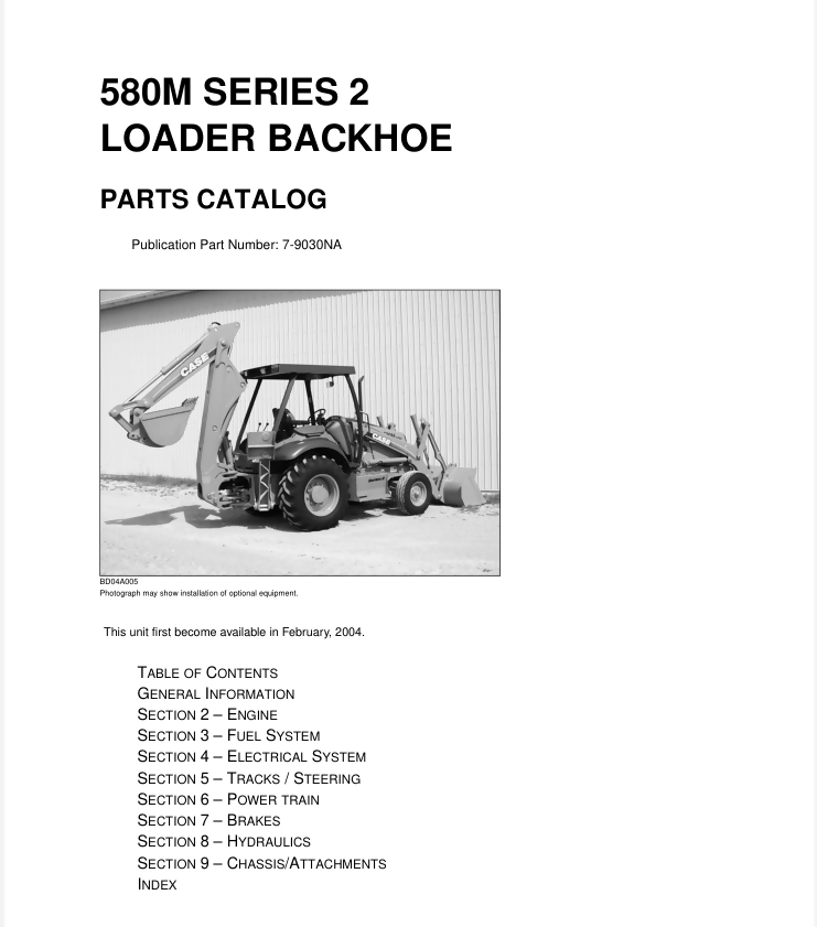 Case 580M Series 2 Loader Backhoe Parts Catalog Manual- on Lucasgift