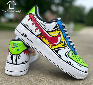 Custom Doodle Cartoon AF1 Sneakers, Hand Painted Personalized Shoes