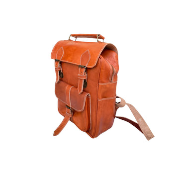 Premium Handmade Genuine Leather Backpack Morocco - Vintage Style- on Lucasgift