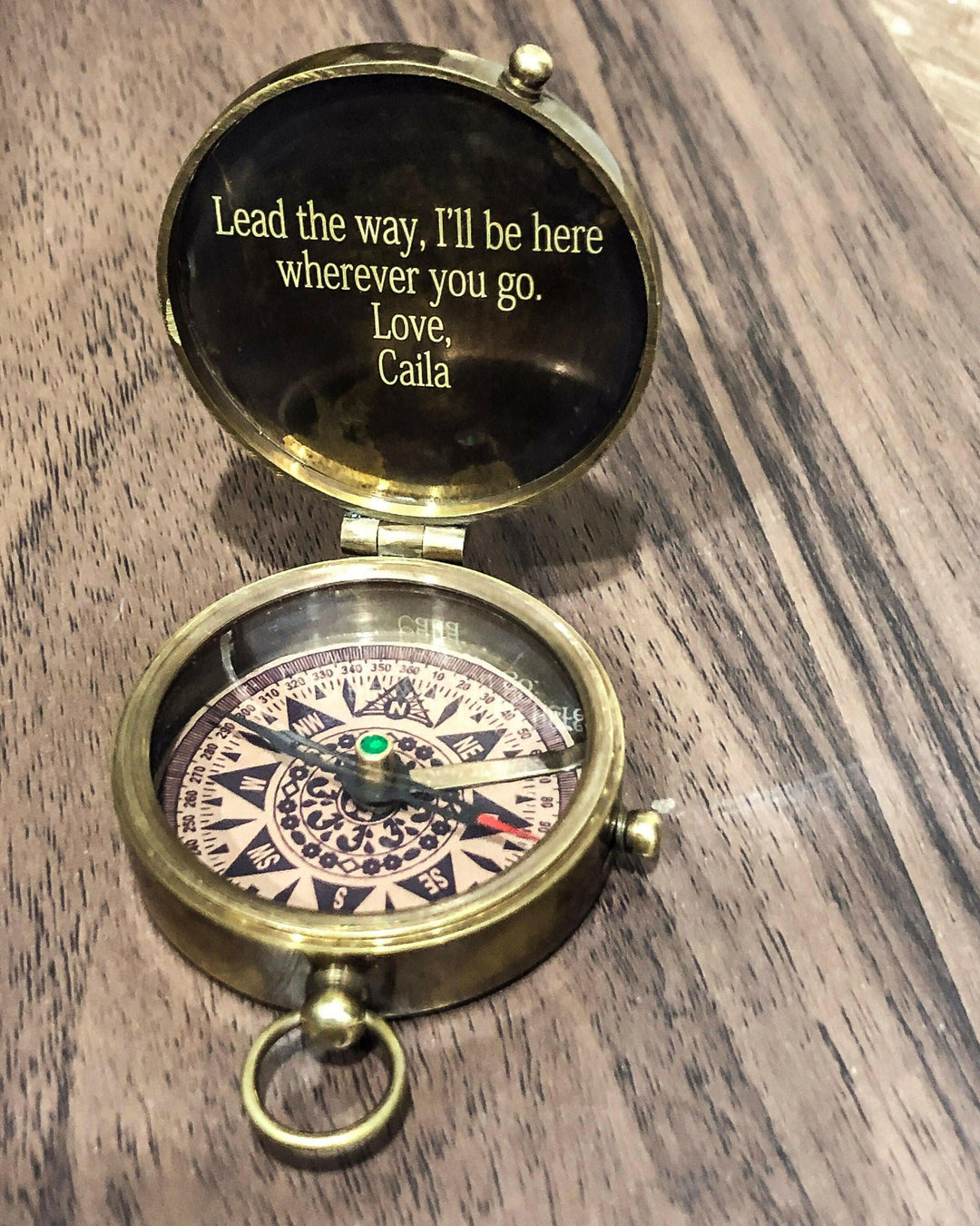 Personalized Antique Vintage Nautical Compass / 100 Years Calendar / Custom Engraving / With Leather Case Gift- on Lucasgift