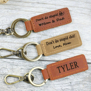 Don't Do Stupid Shit Keychain- on Lucasgift