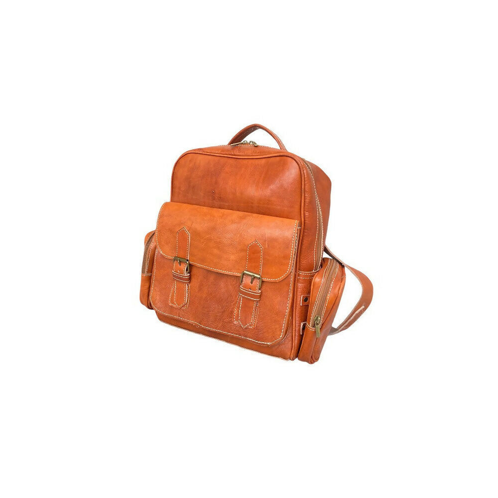 Moroccan Handcrafted Leather Backpack - Ready for All Your Adventures- on Lucasgift