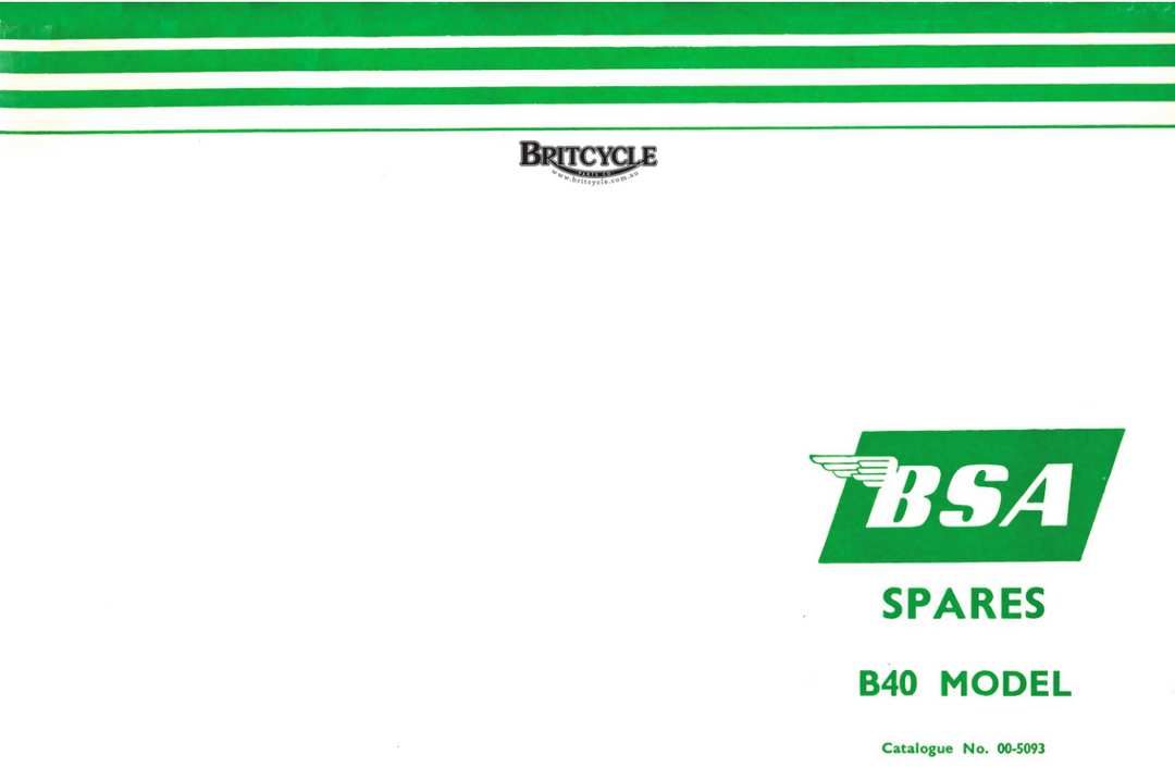 BSA B40 Parts List Manual- on Lucasgift