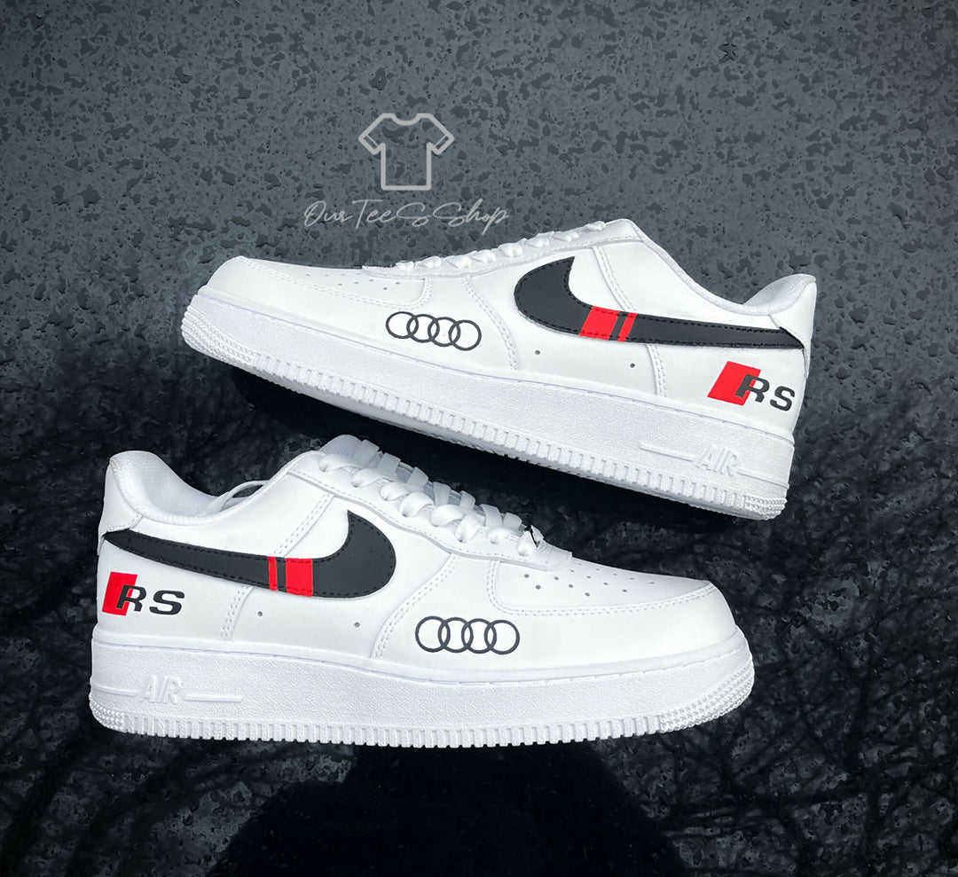 Custom Audi RS AF1 Sneakers, Hand Painted Personalized Shoes