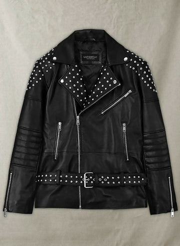 Men's Studded Leather Biker Jacket – Premium Genuine Motorcycle Leather Jacket